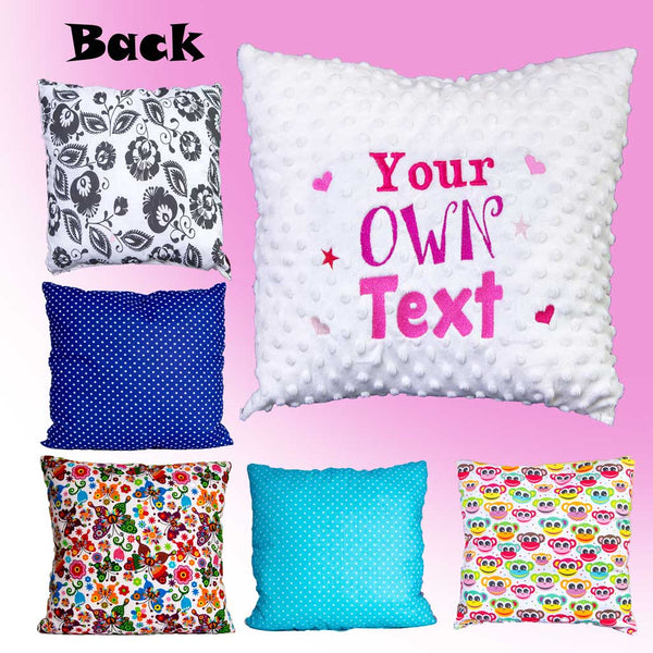 Personalised Cushion with own text 50/50 - Many Variants