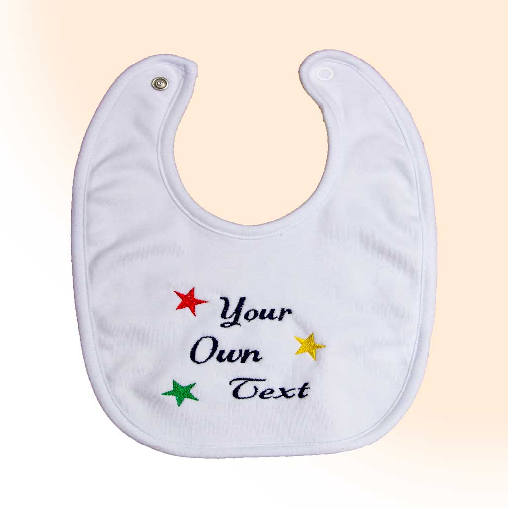 Baby Bib with Own Text