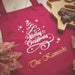 Customized Christmas apron with family name