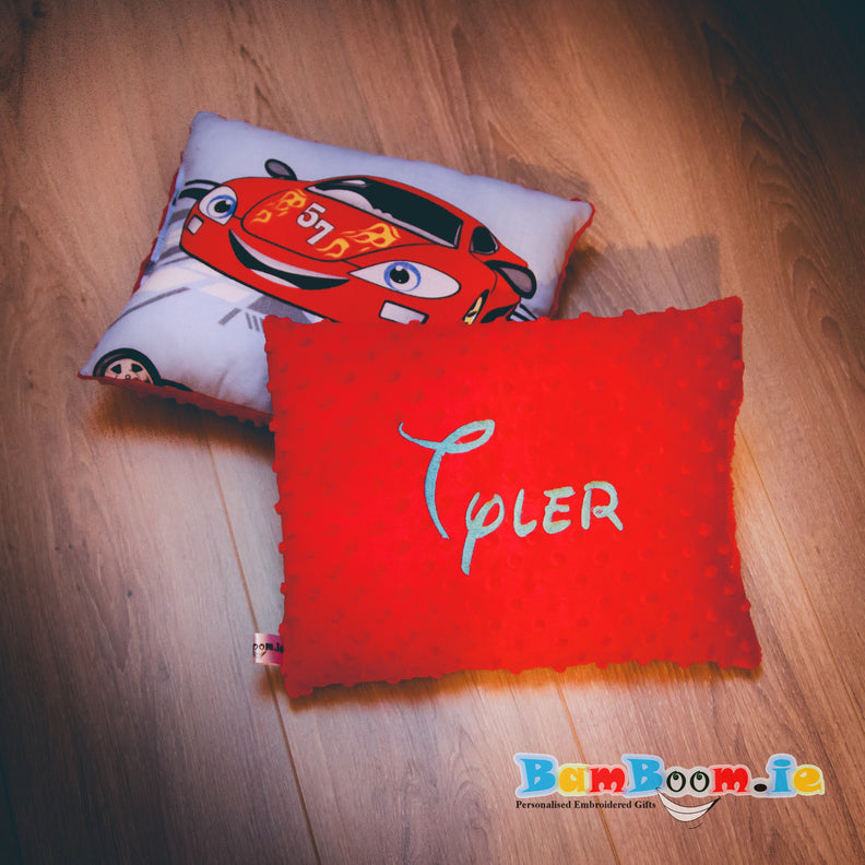 Personalised Pillow for Boy with Cars
