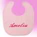 Pink Bib for littel princes with name