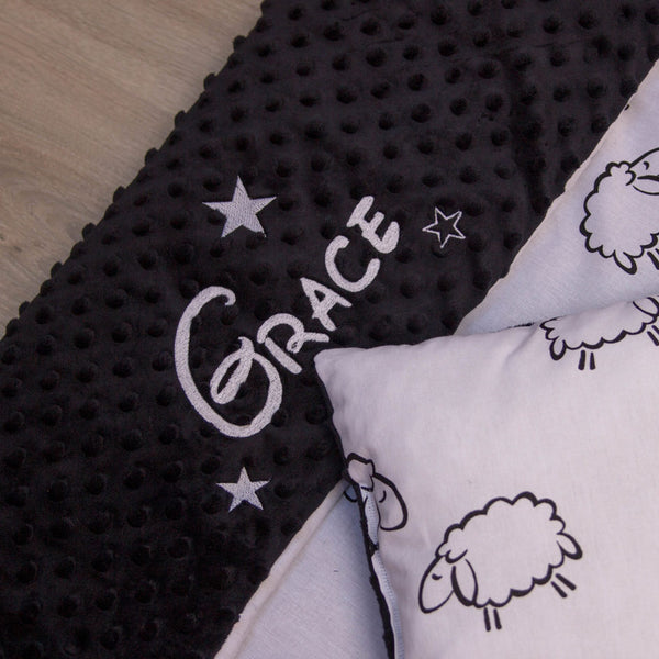 Personalised blanket with sheep