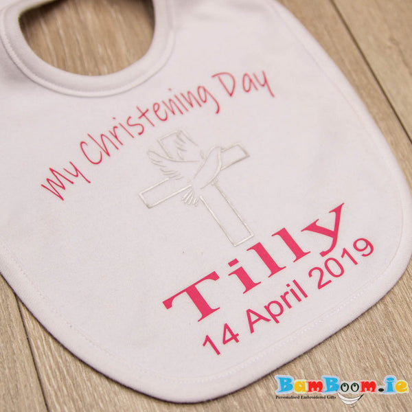 Personalised Christening  Bib "My Christening Day" 